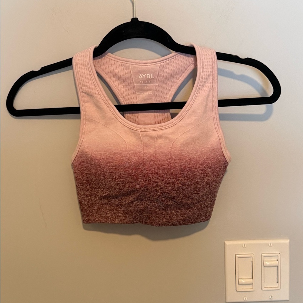 AYBL Women's Pink and Brown Ombre Sports Bra